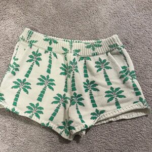 NWT show me your mumu knit palm tree shorts